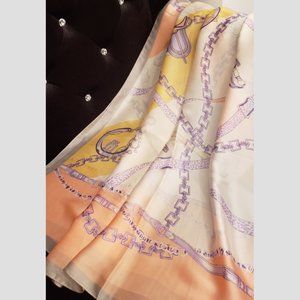 Peach Yellow Shawl Fashion Scarf